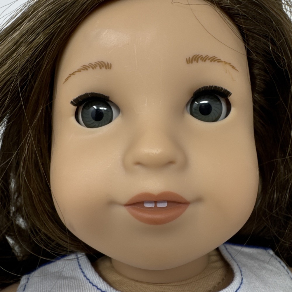 American Girl Doll Create Your Own Mid Wavy Brown & Gray Eyes Cheerleader Outfit - Picture 2 of 11